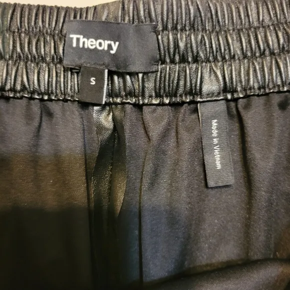 Theory faux leather shorts