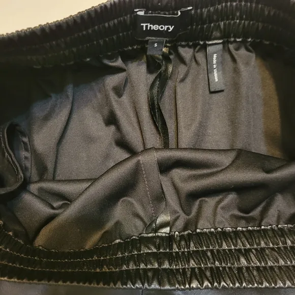 Theory faux leather shorts