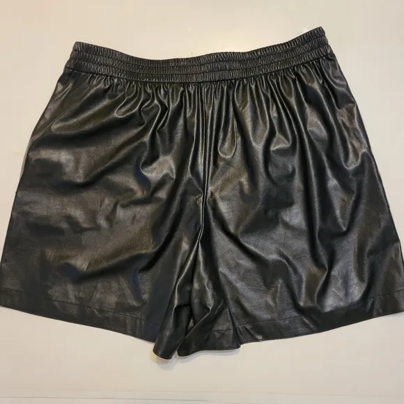 Theory faux leather shorts