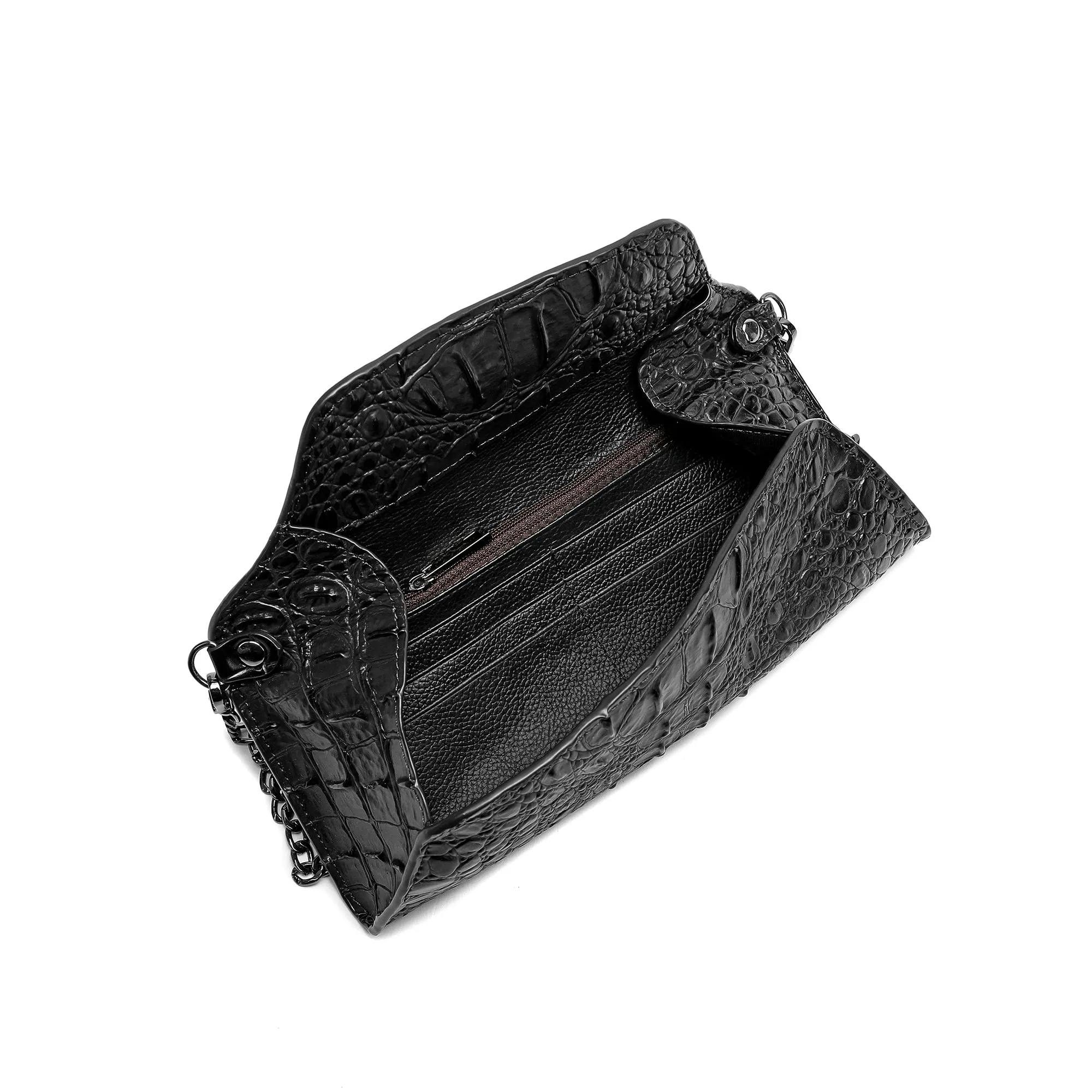 Tiffany & Fred Alligator Embossed Leather Wallet/ Clutch