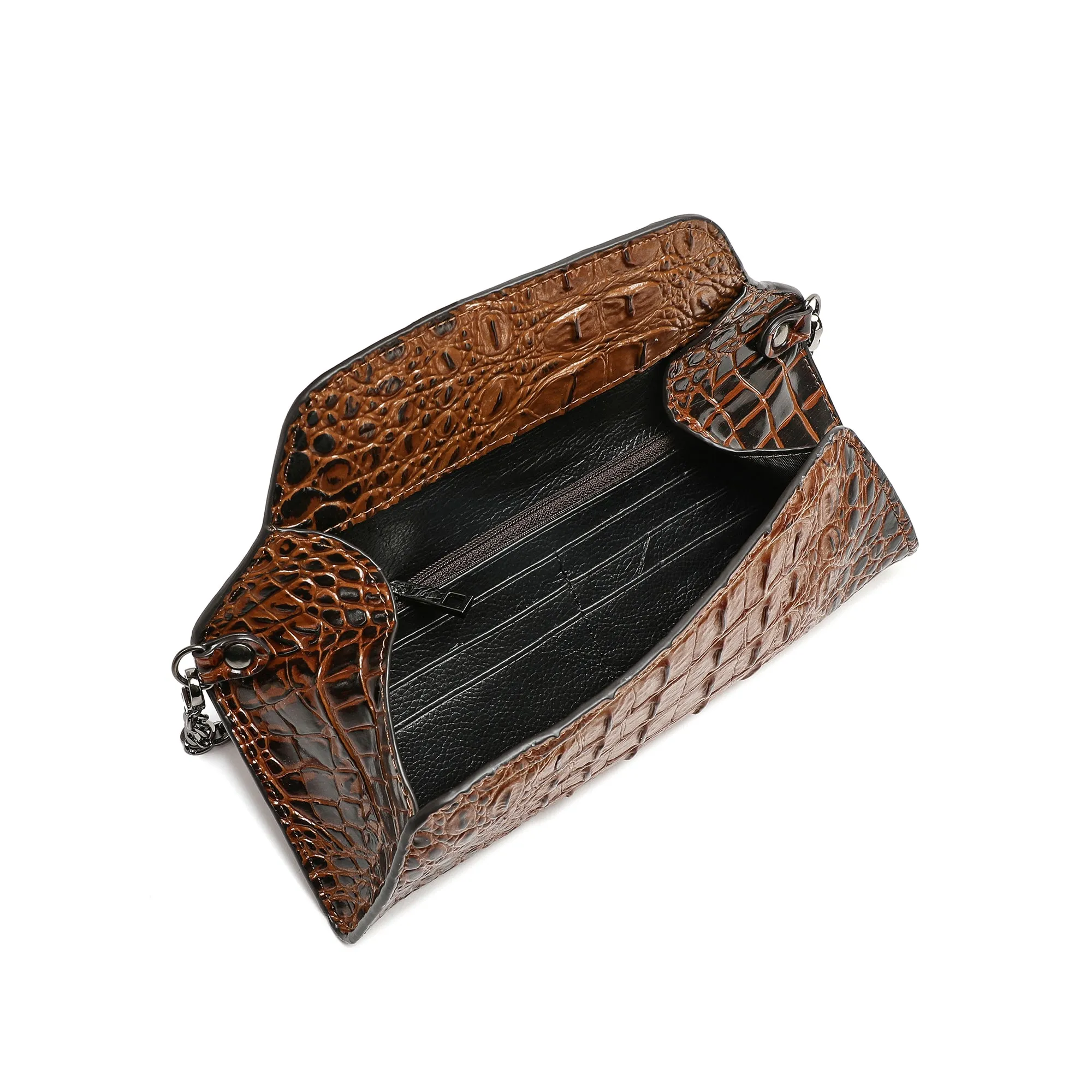 Tiffany & Fred Alligator Embossed Leather Wallet/ Clutch