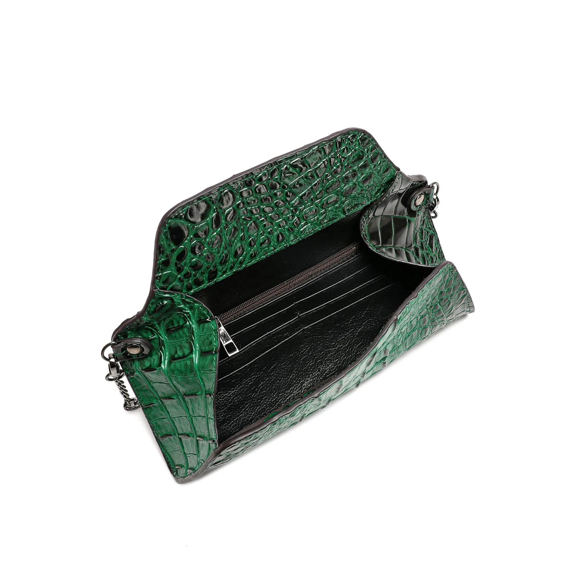Tiffany & Fred Alligator Embossed Leather Wallet/ Clutch