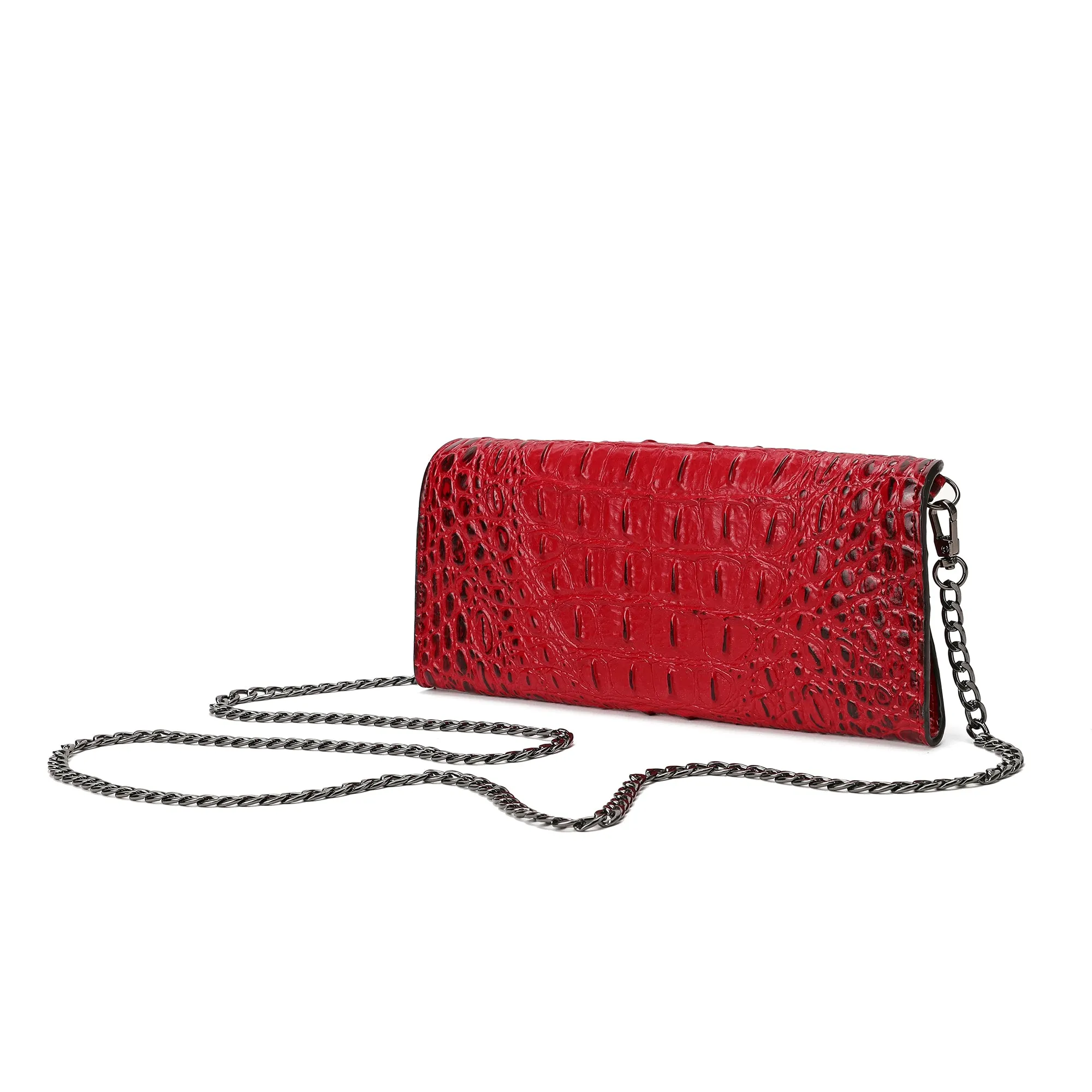 Tiffany & Fred Alligator Embossed Leather Wallet/ Clutch