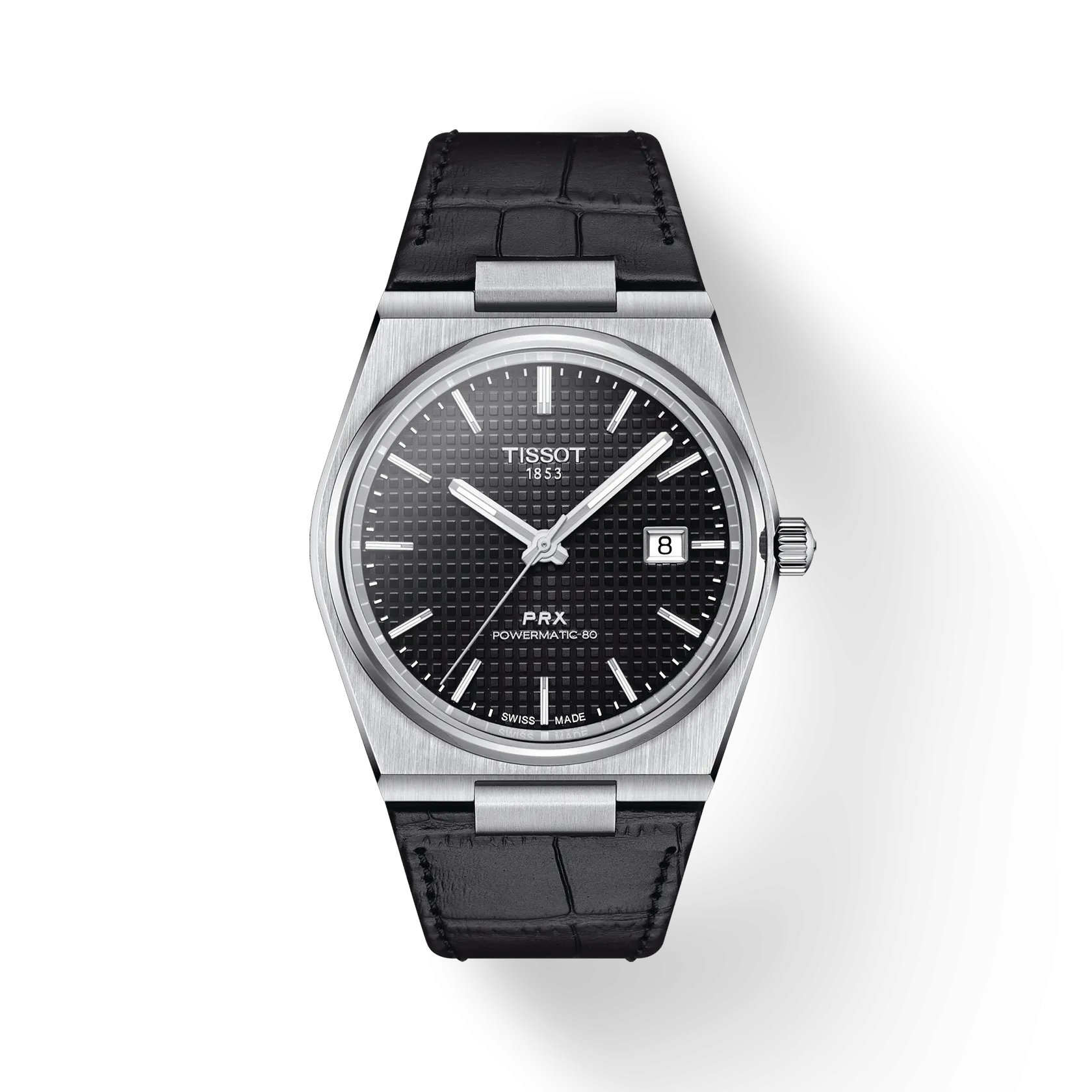 Tissot PRX Powermatic 80 Black Dial Black Leather T1374071605100