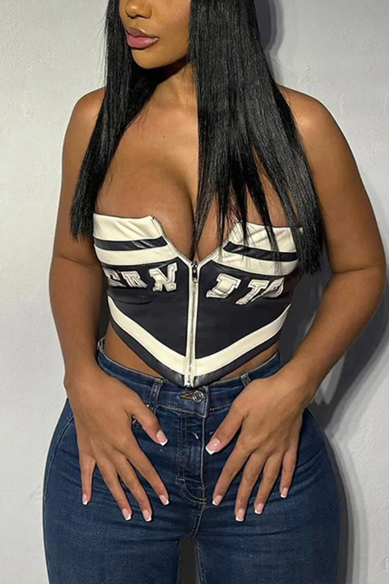 TM0208 Vegan Leather Tube Top