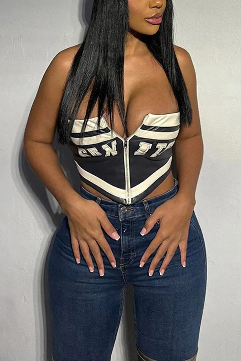 TM0208 Vegan Leather Tube Top