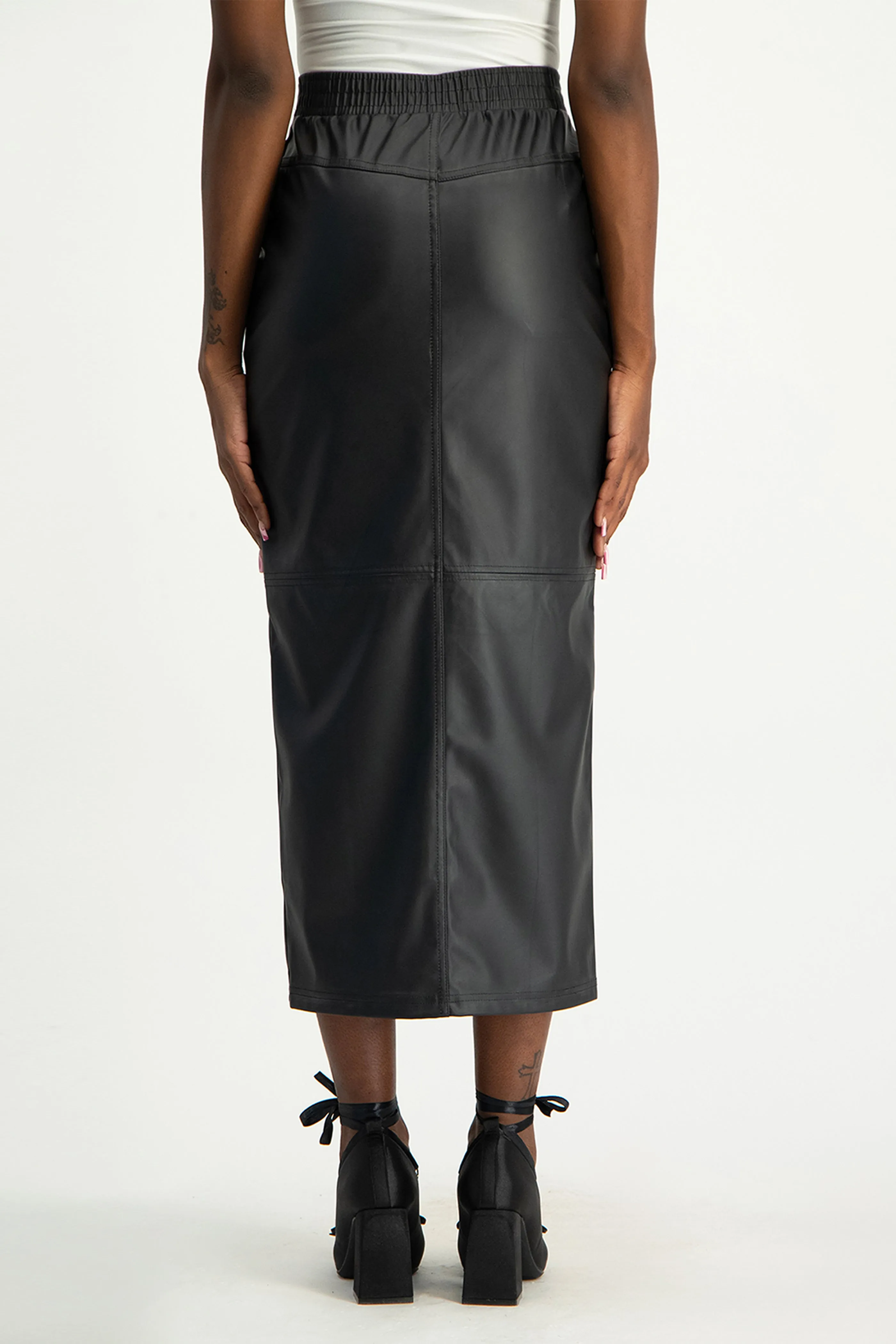 Tori Faux Leather Skirt