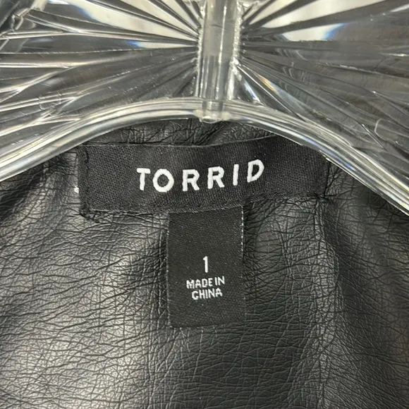 Torrid 1X Faux Leather Moto Jacket Black