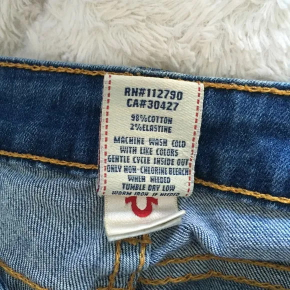 TRUE RELIGION Shannon Low Rise Skinny Jeans Sz 26