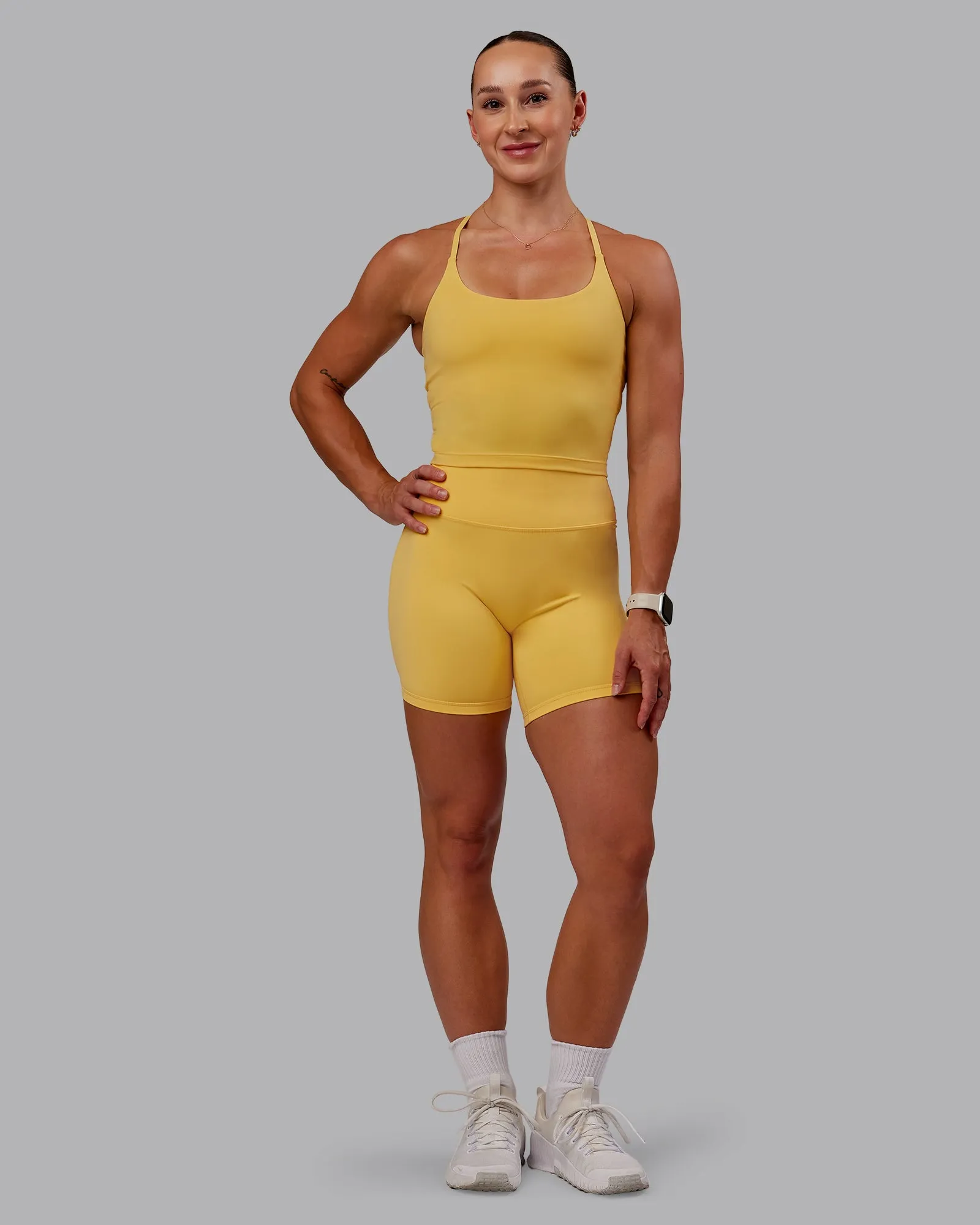 Twist Tank With Shelf Bra - Banana Cream