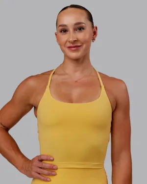 Twist Tank With Shelf Bra - Banana Cream