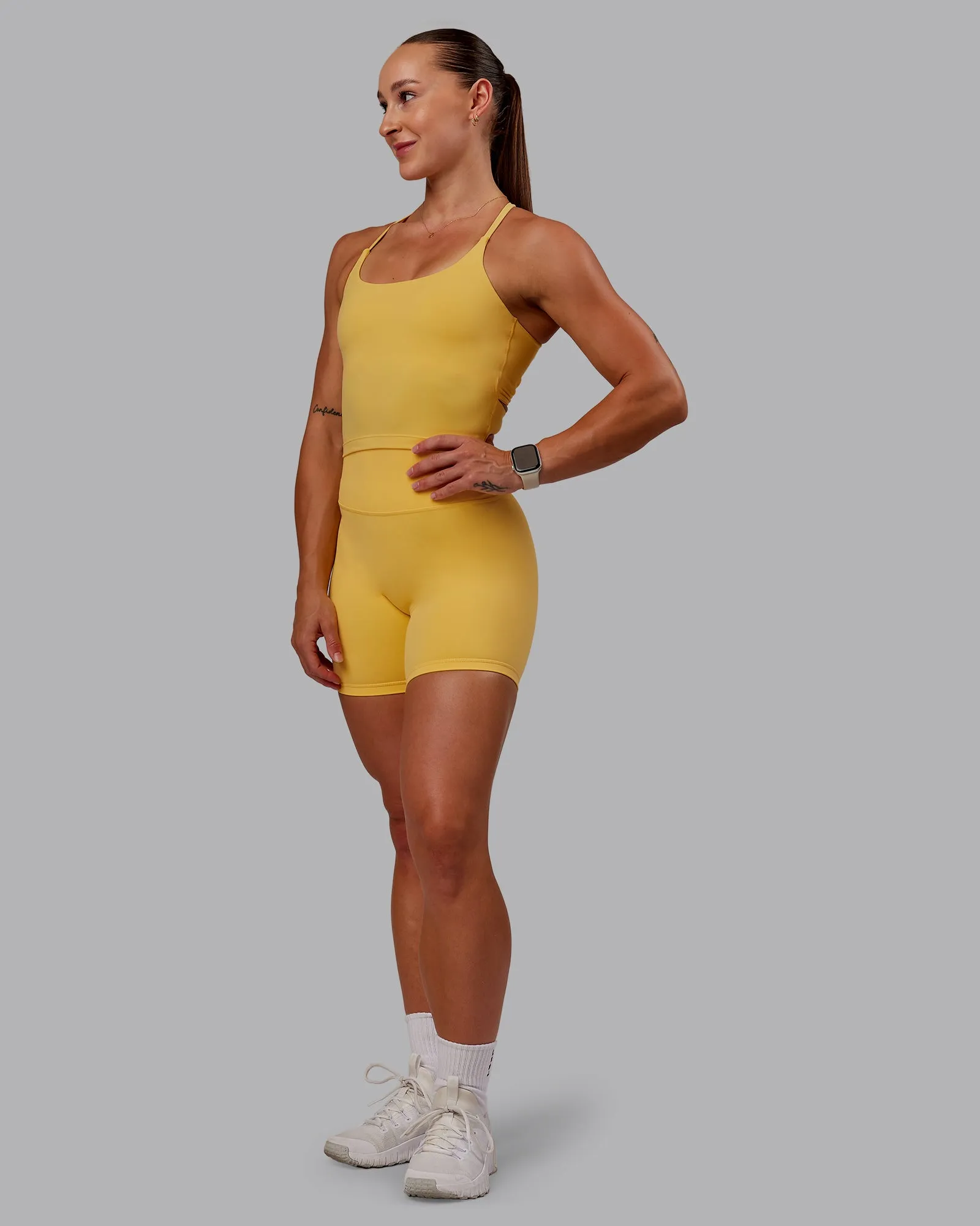Twist Tank With Shelf Bra - Banana Cream