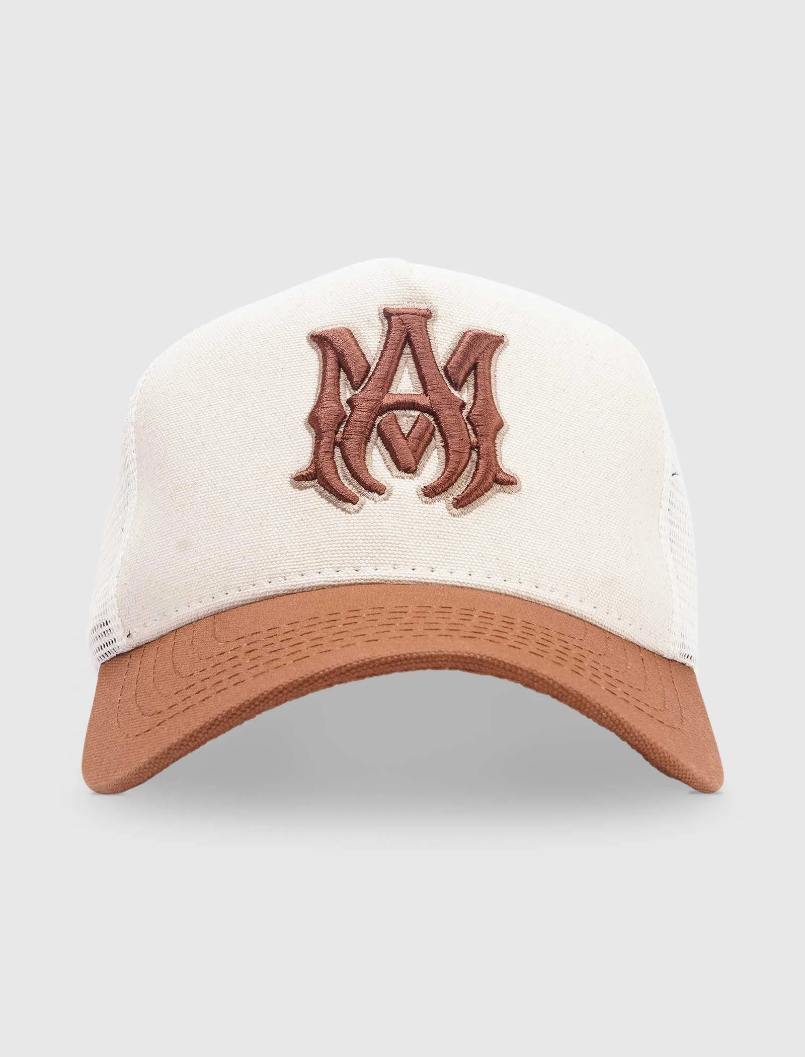 TWO TONE MA TRUCKER HAT "NATURAL CINNAMON"