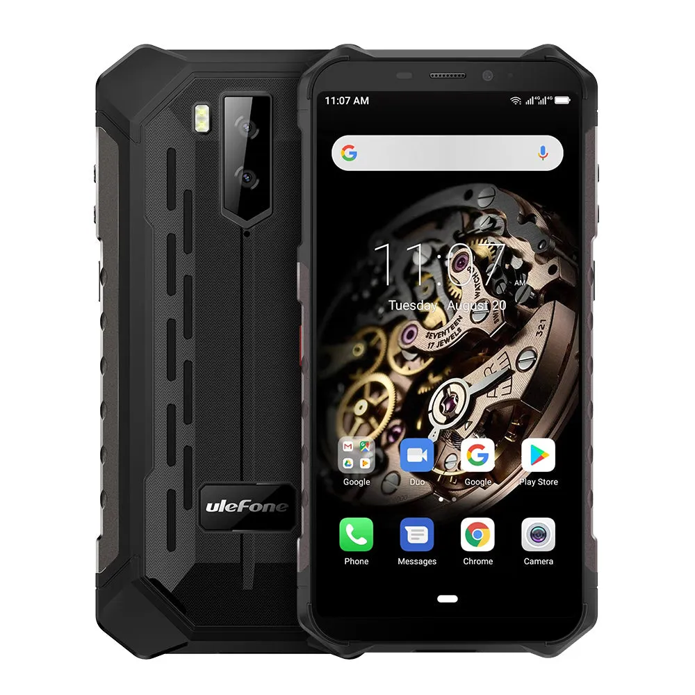 Ulefone Armor X5 MT6763 Octa core ip68 Rugged Waterproof Smartphone Android 9.0 Cell Phone 3GB 32GB NFC 4G LTE Mobile Phone red_Non-European