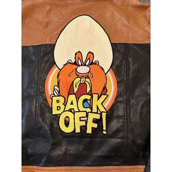 Unique Vintage Looney Tunes Yosemite Sam 'Back Off' Bomber Jacket 3XL Unisex