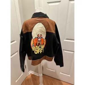 Unique Vintage Looney Tunes Yosemite Sam 'Back Off' Bomber Jacket 3XL Unisex