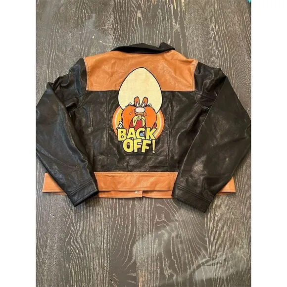 Unique Vintage Looney Tunes Yosemite Sam 'Back Off' Bomber Jacket 3XL Unisex