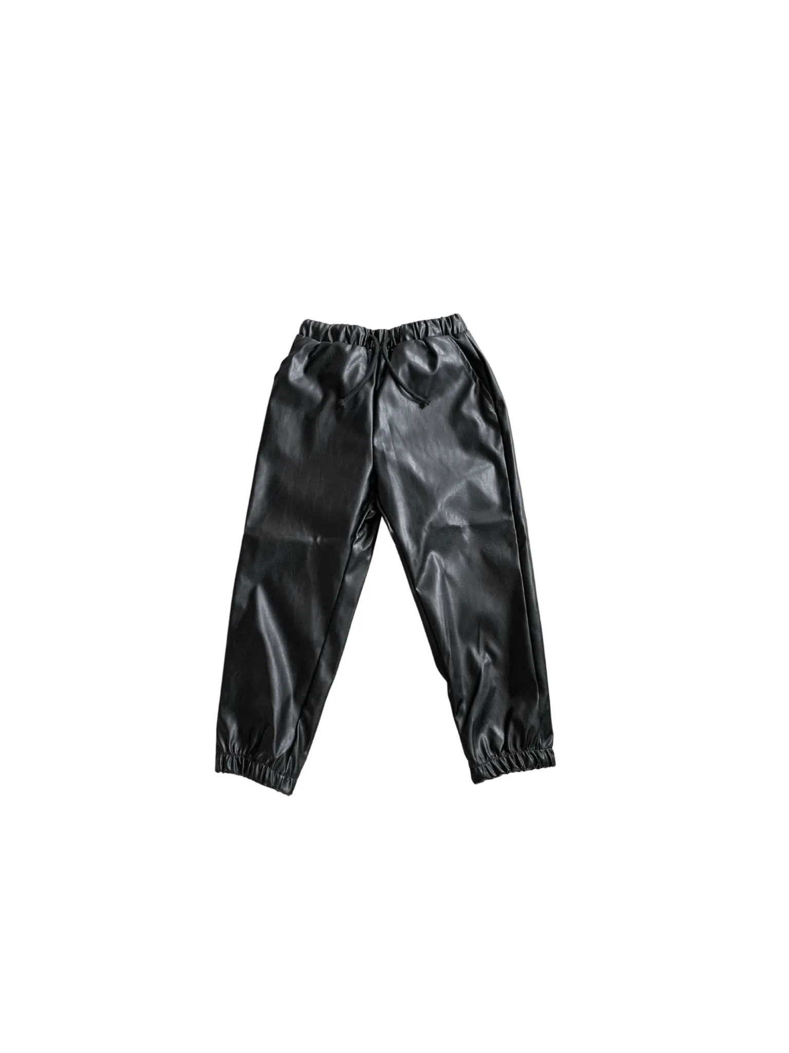 Unisex Faux Leather Joggers
