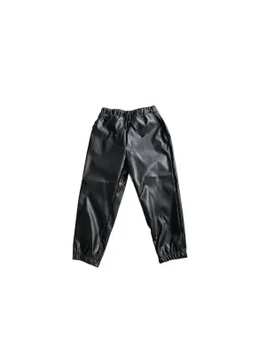 Unisex Faux Leather Joggers