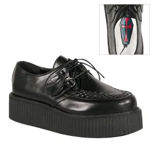 V-CREEPER-502  Black Vegan Leather