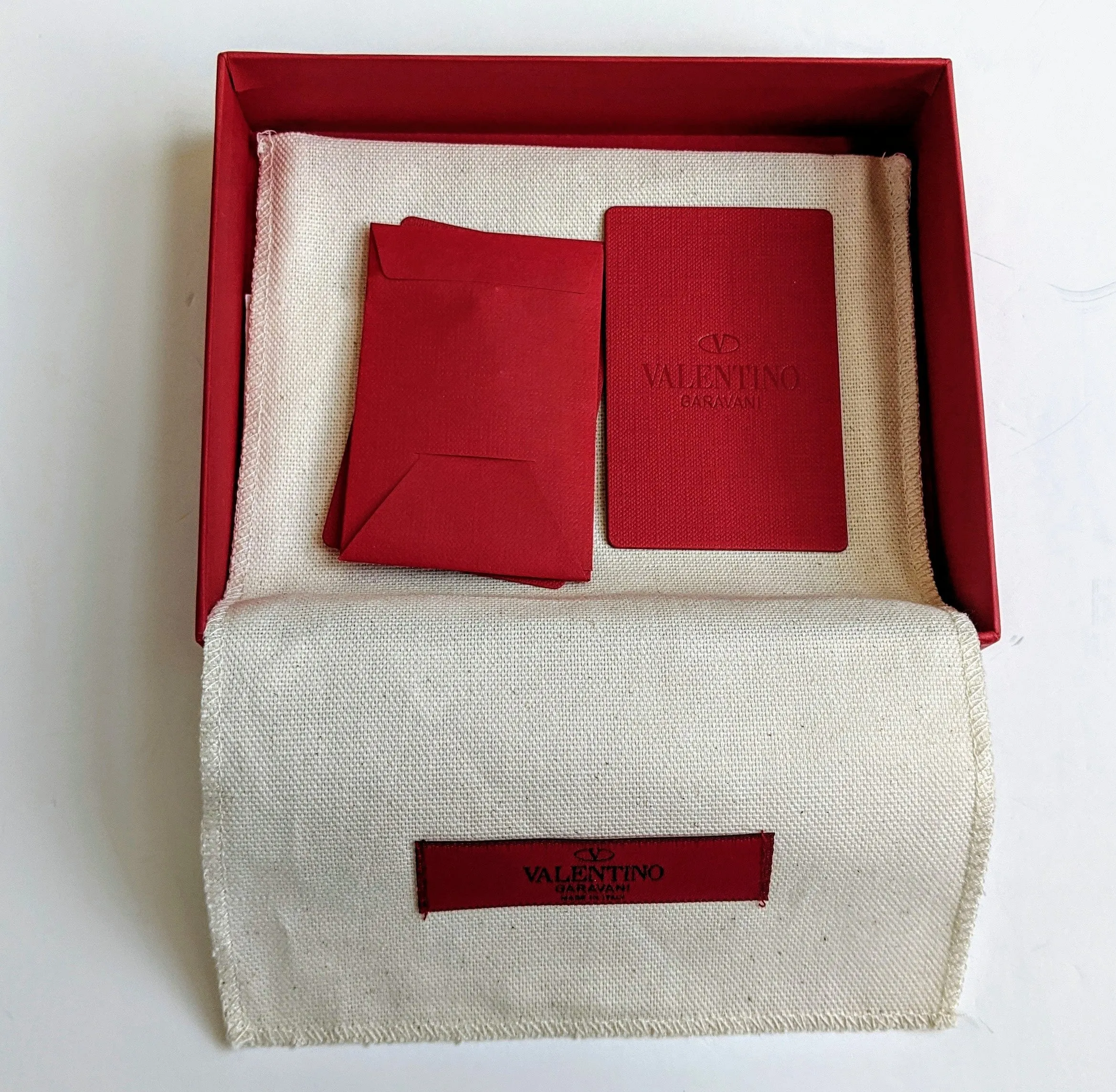 Valentino Garavani Rockstud Gold Leather Card Case Holder