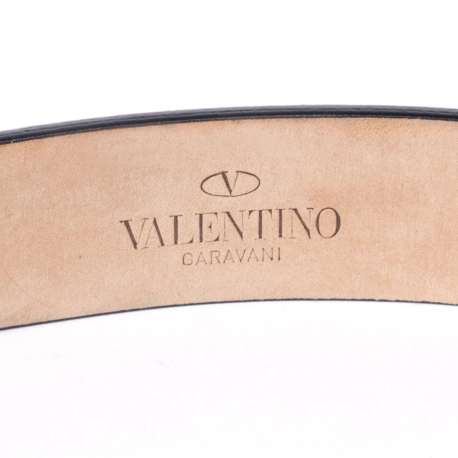 Valentino Leather Logo Belt