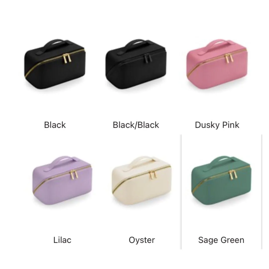 Vegan Grain Leather Boutique Open Flat Accessory Case | Multiple Colours