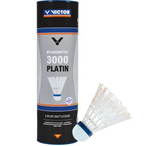 VICTOR 3000 Nylon White Badminton Shuttlecocks