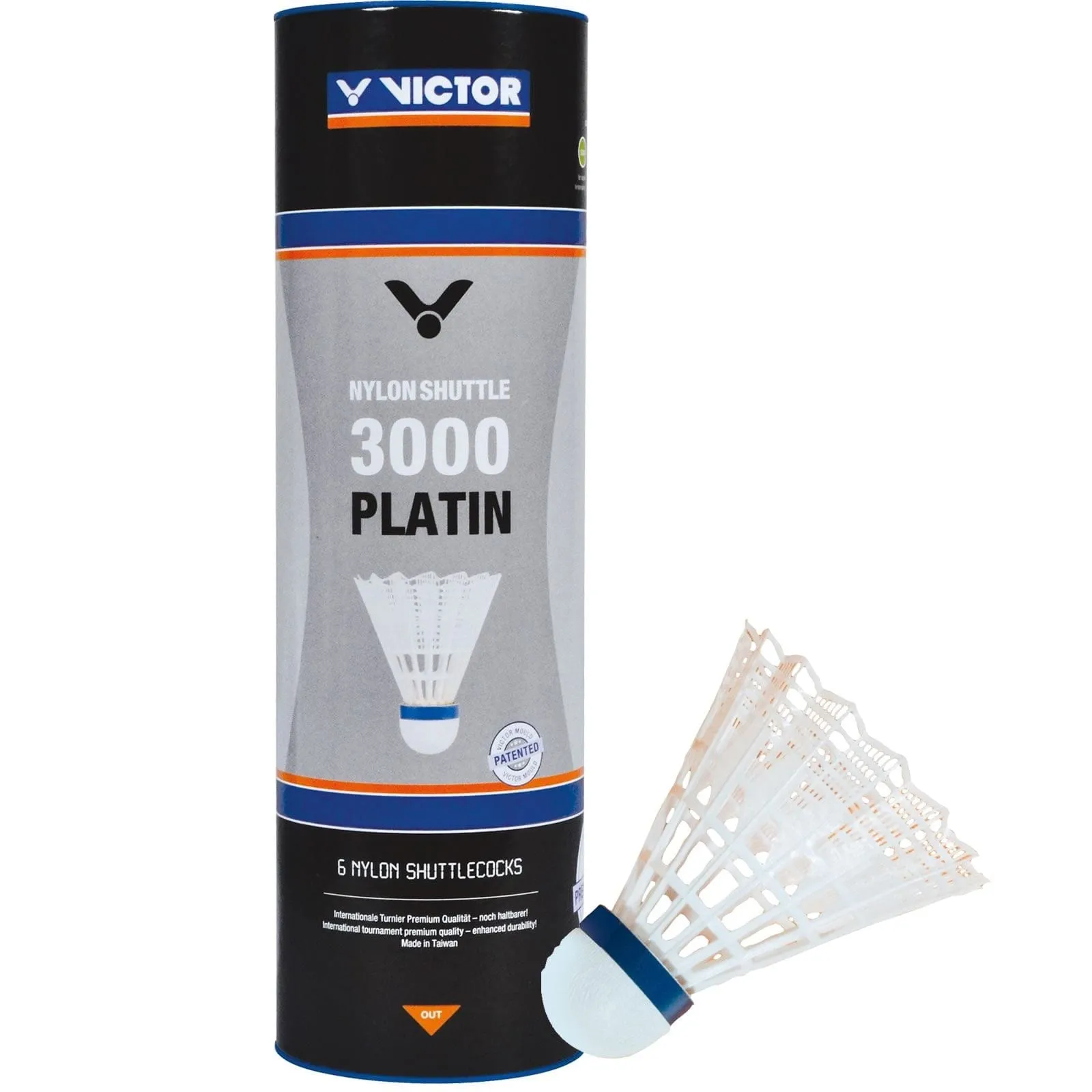 VICTOR 3000 Nylon White Badminton Shuttlecocks