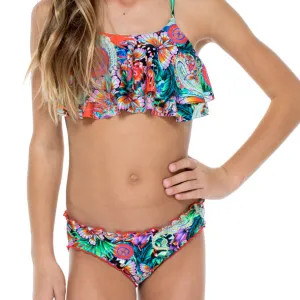 VIVA CUBA - Ruffle Layered Top Ruched Back Bikini