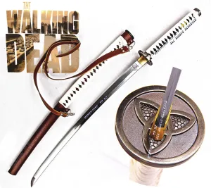 Walking Dead Michionne's Hand Forged Full Tang Samurai Katana Sword