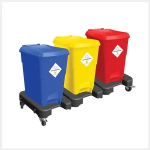 Waste Segregation Plastic Triple Bin