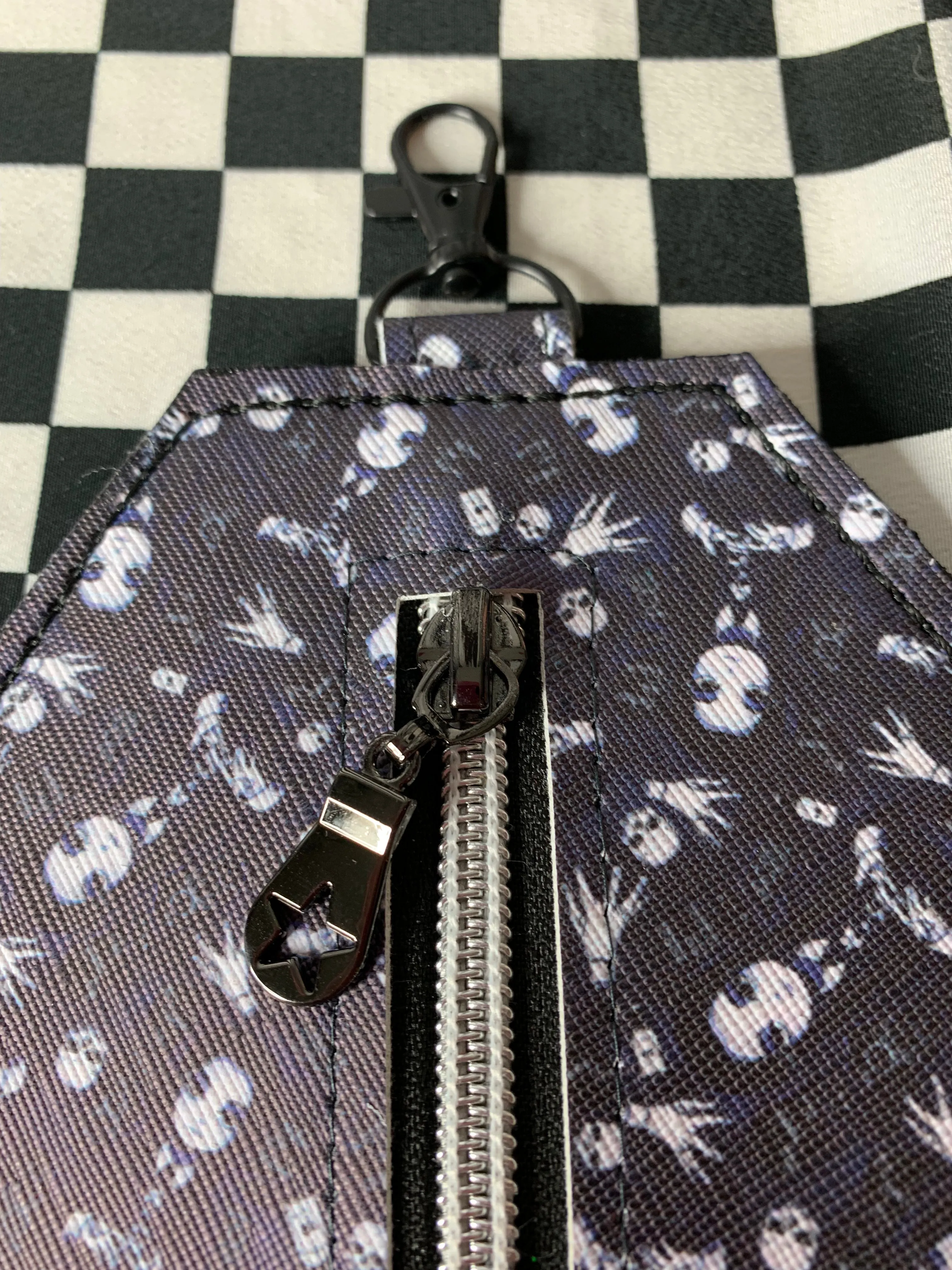 Wednesday black fan art coffin card ID purse