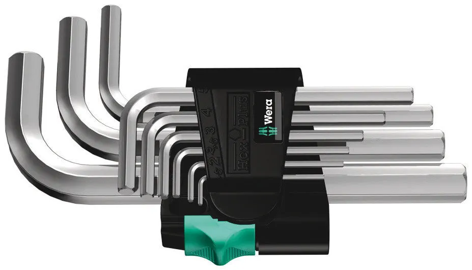 Wera 05021406001 950/9 Hex-Plus 5 L-key set, metric, chrome-plated, 9 pieces