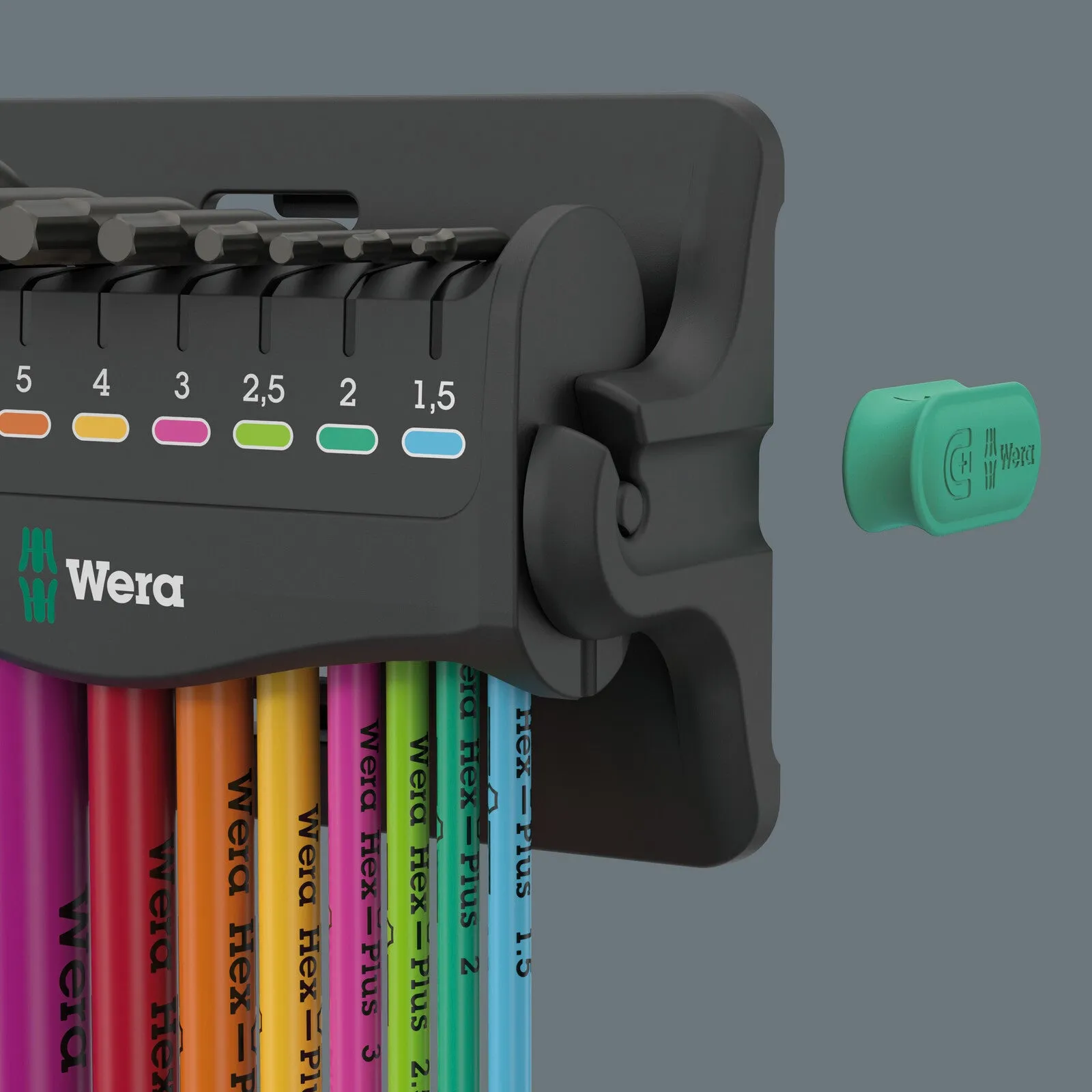 Wera 950/9 Spkl Hex-Plus Multicolour 3, Workshop Rack, 9pc, 05133165001