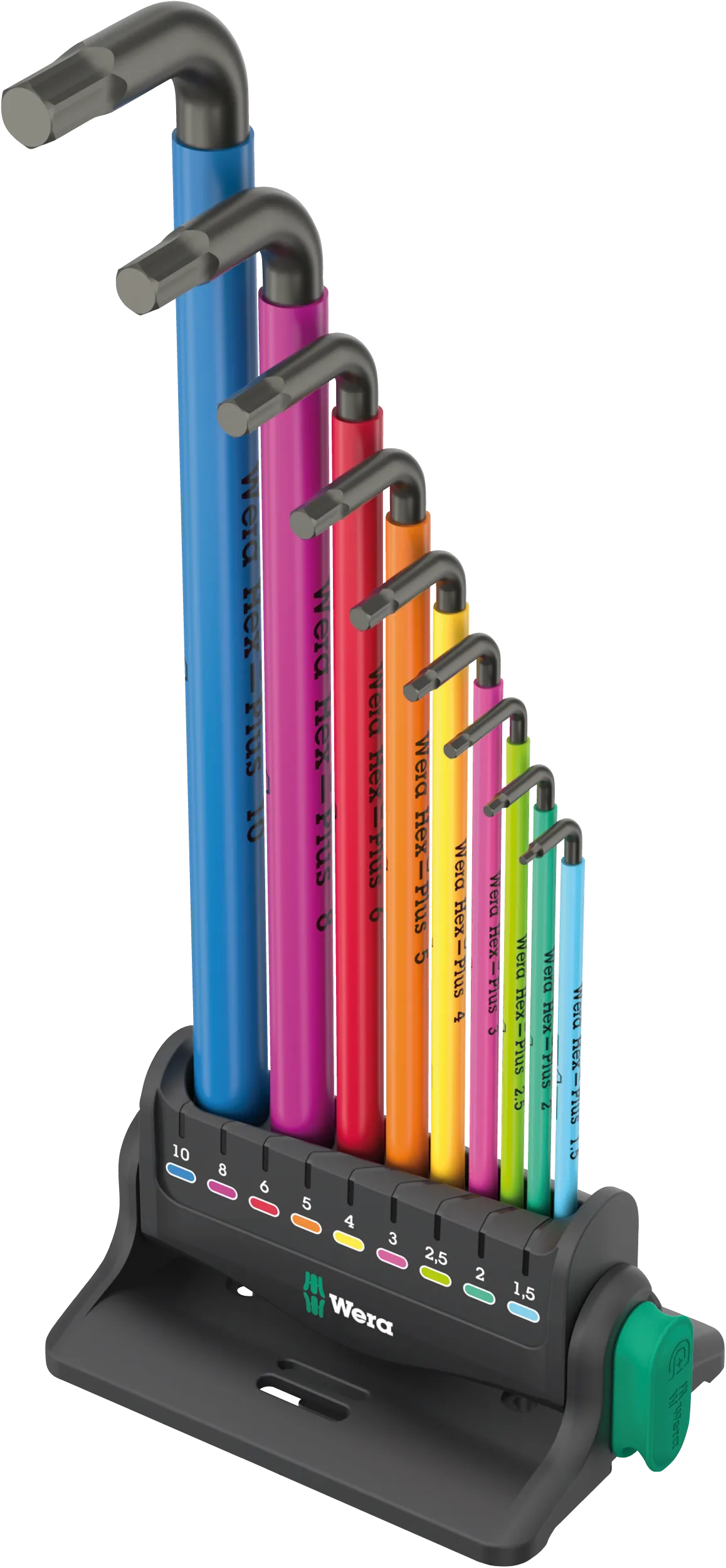 Wera 950/9 Spkl Hex-Plus Multicolour 3, Workshop Rack, 9pc, 05133165001