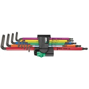 Wera L-Key Set Long For Torx Screws Multicolour 9 Pieces