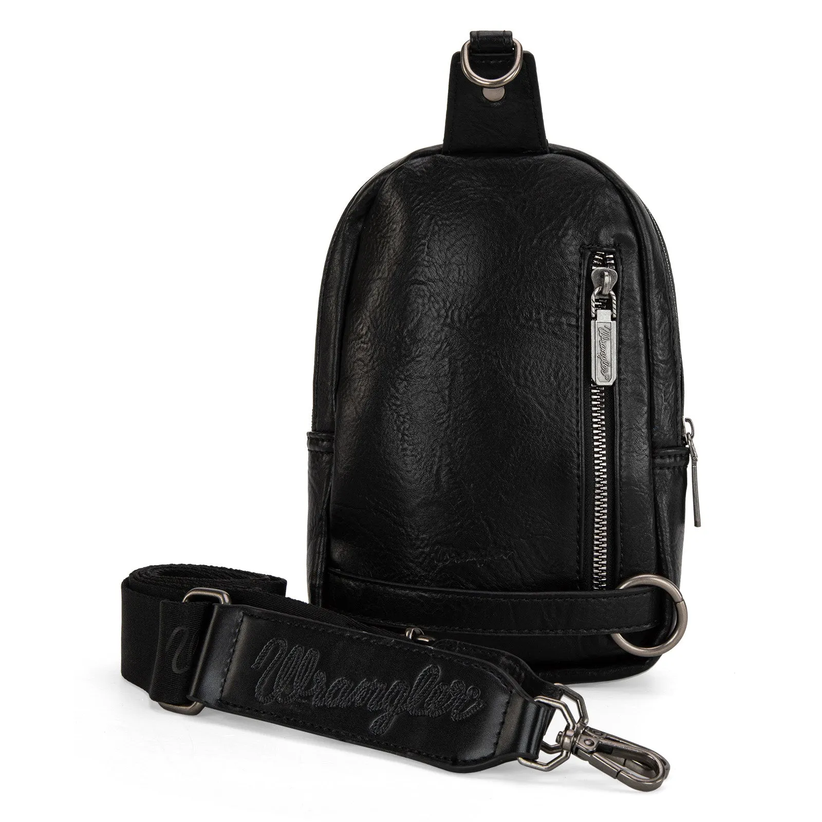 WG174-210  Wrangler Southwestern Knitted Sling Bag - Black