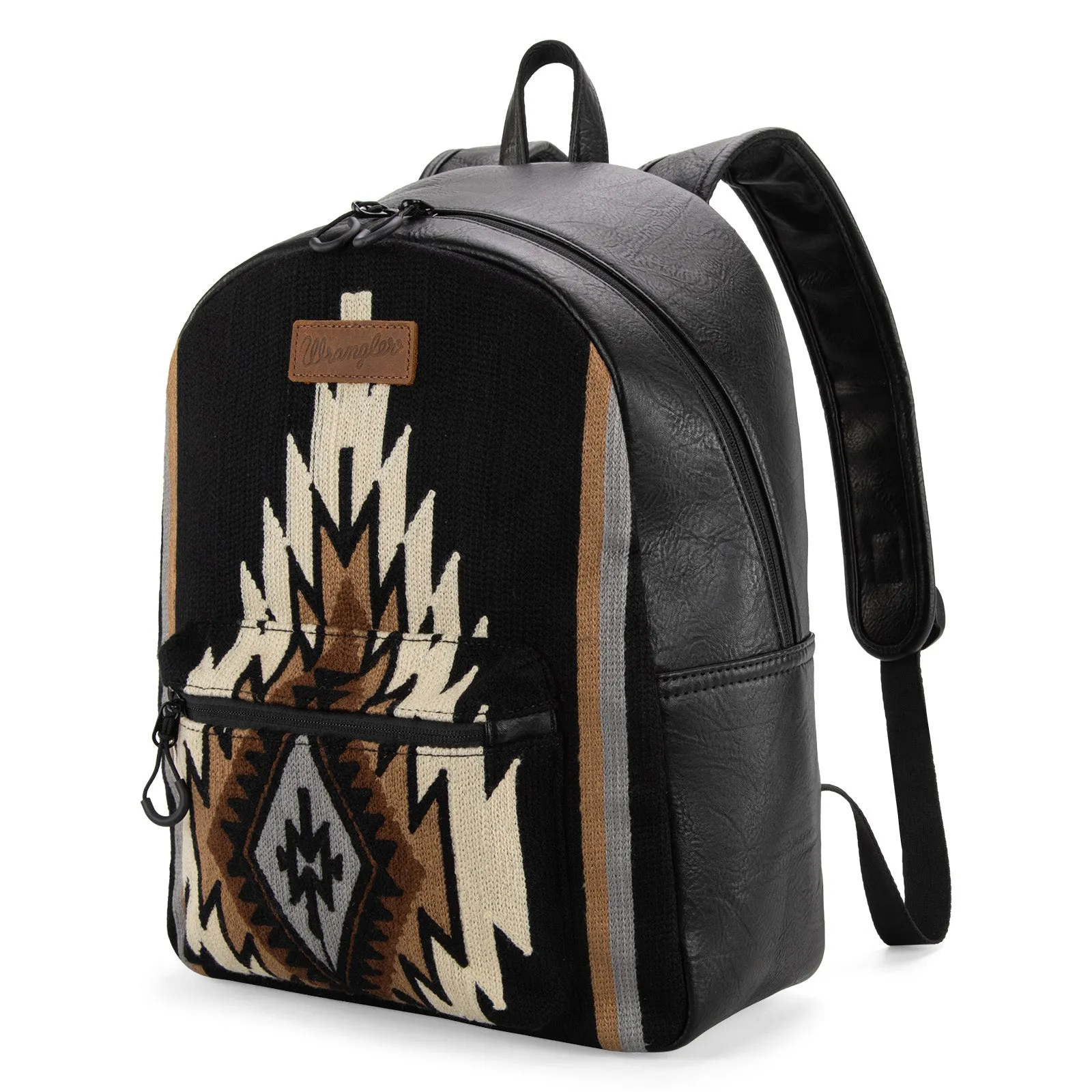 WG174-9115   Wrangler Southwestern Knitted Backpack - Black