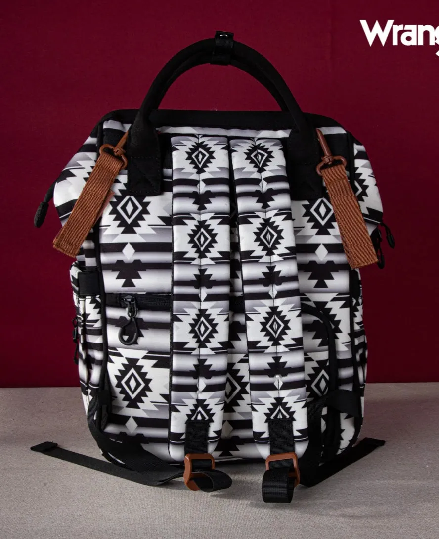 WG2204-9110 Wrangler Aztec Printed Callie Backpack - Black
