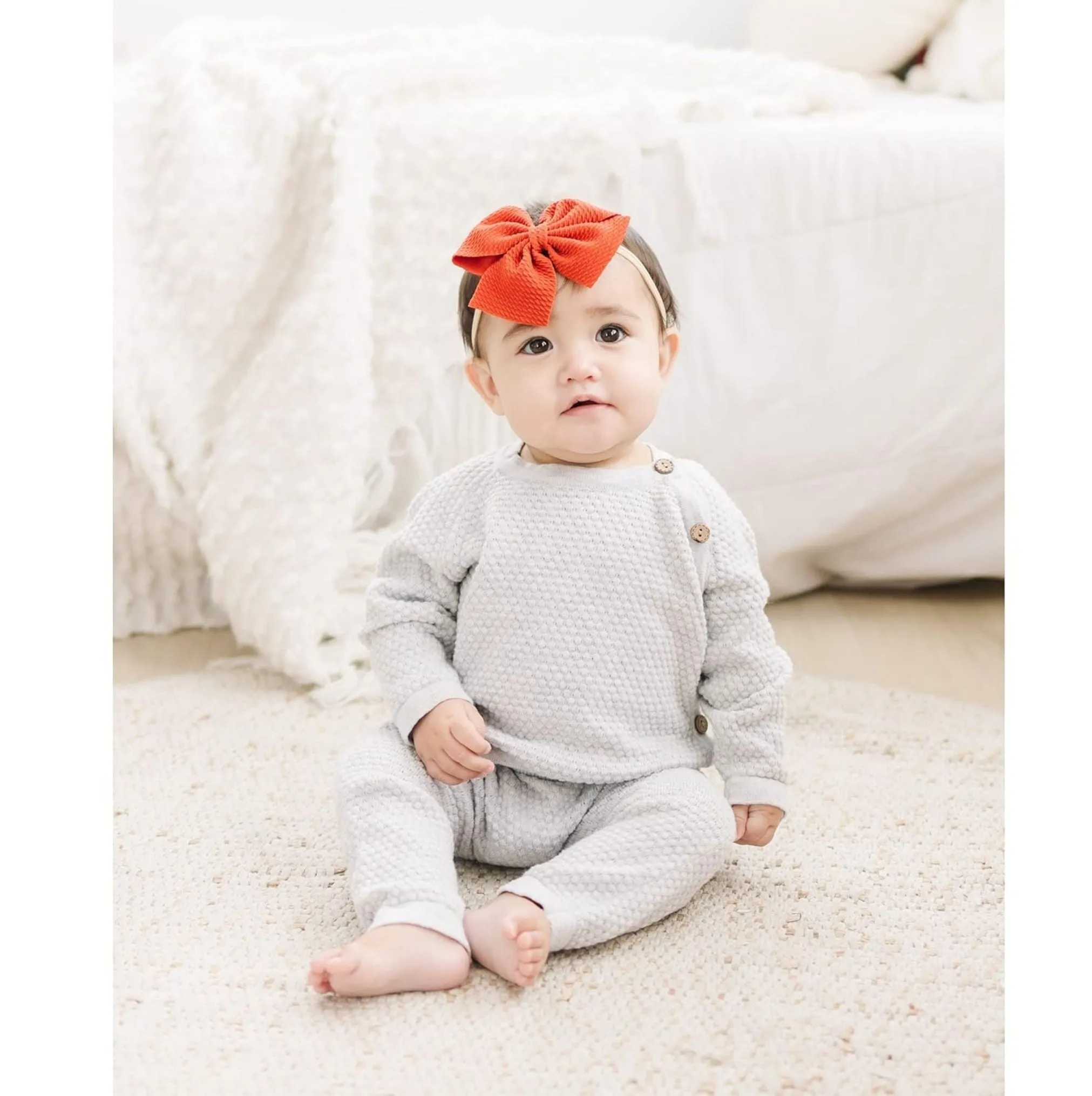 White Pinwheel Headband