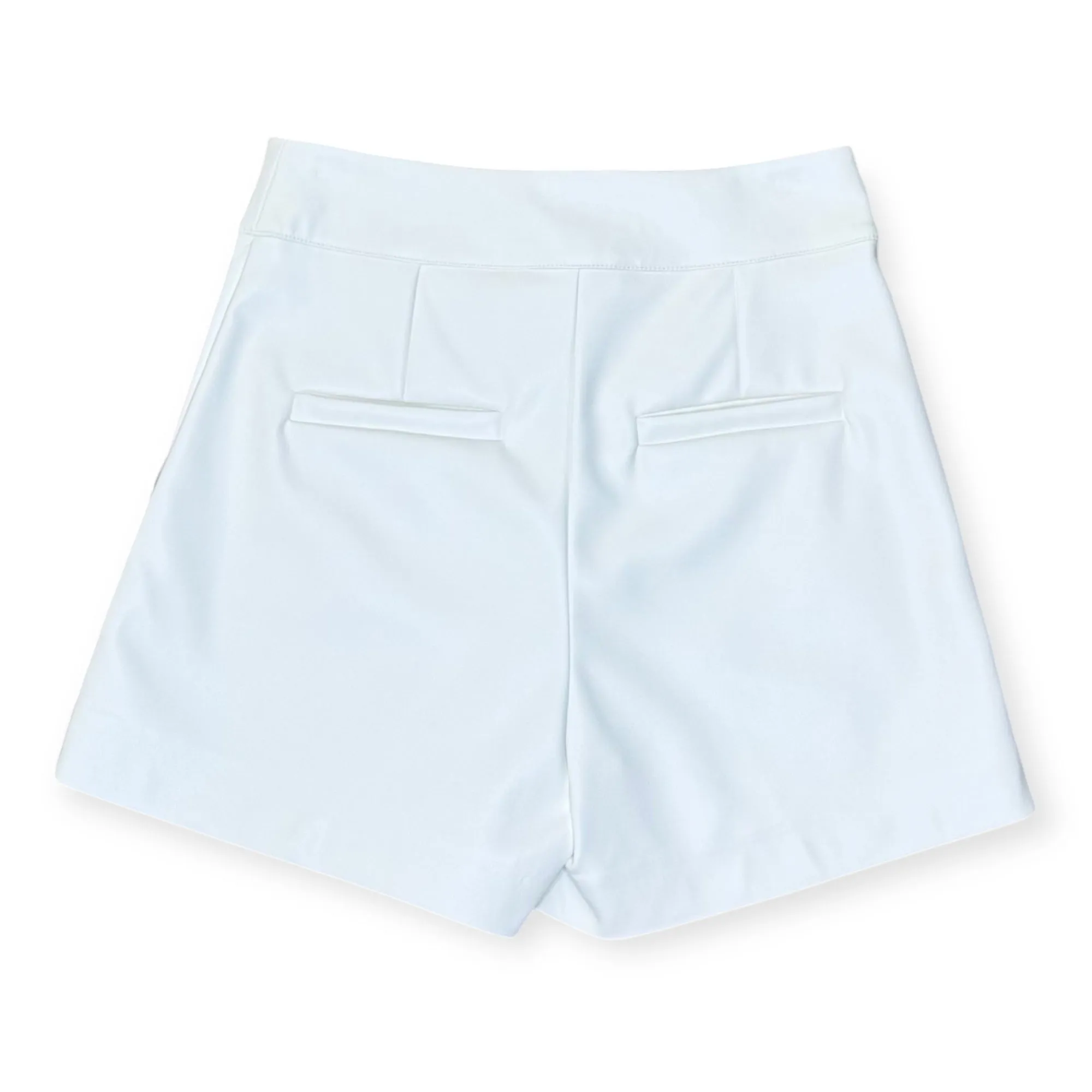 White Vegan Leather Shorts