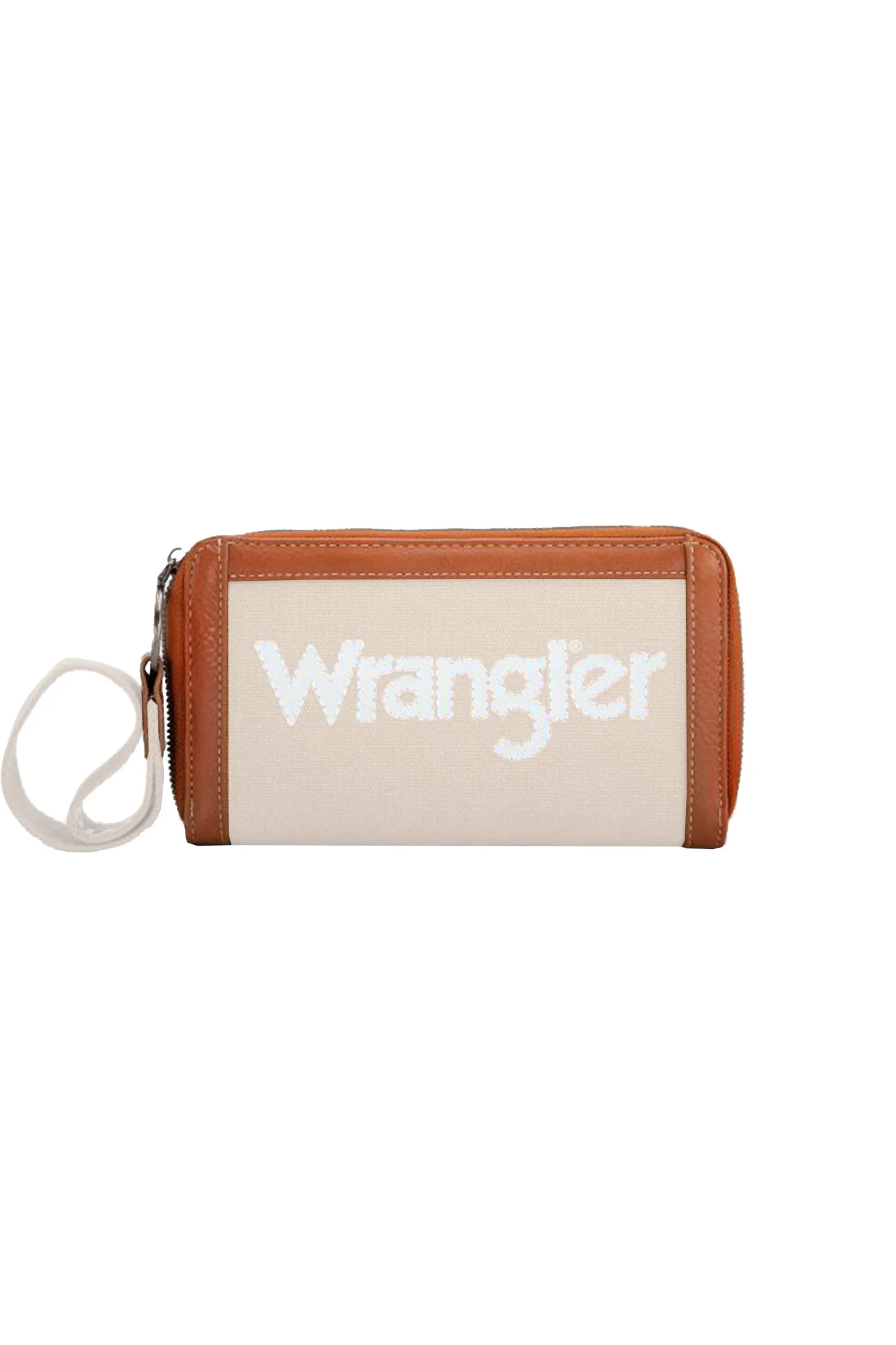X5W2986WLT Wrangler Canvas Iconic Logo Wallet Natural