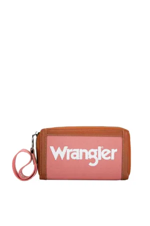 X5W2986WLT Wrangler Canvas Iconic Logo Wallet Pink