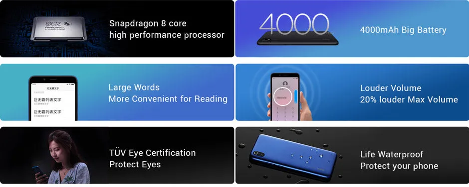Xiaomi Redmi 7A Mobile Phone Snapdargon 439 Octa core 5.45"" HD 4000mAh Battery 13MP Rear Camera Matte Black_2 32G