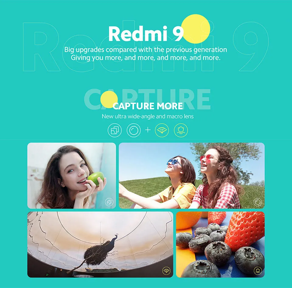 Xiaomi Redmi 9 global rom Smartphone  6.53"" Display 5020mAh Battery Redmi9 Mobile Phone green_4 128G