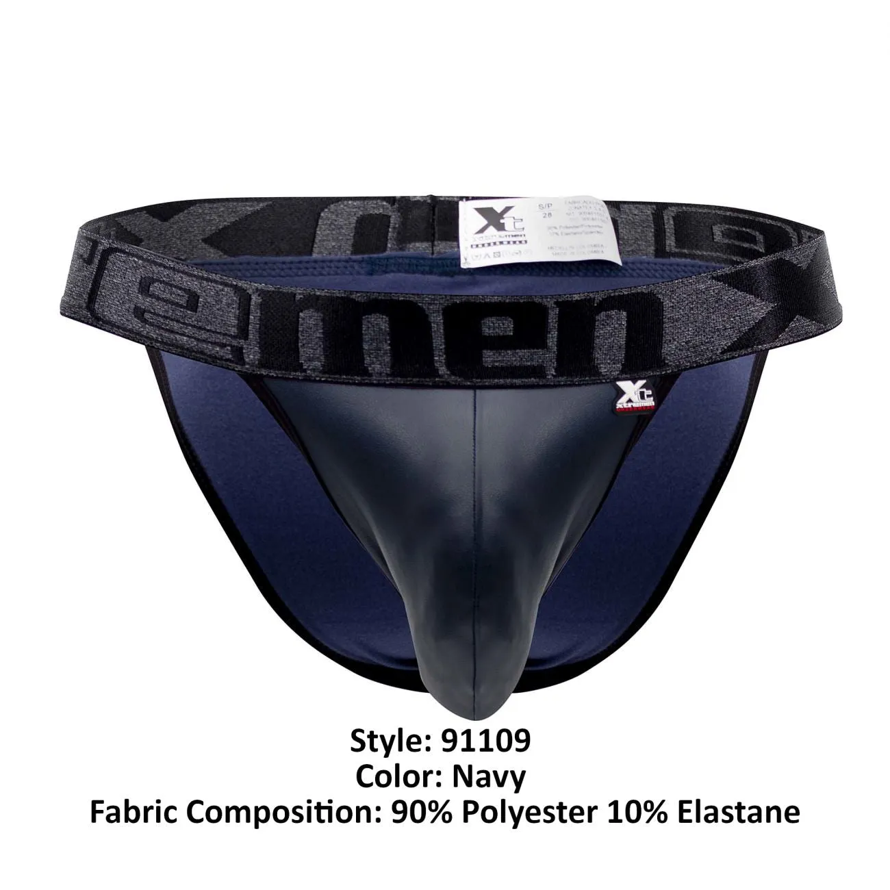 Xtremen 91109 Faux Leather Bikini Navy