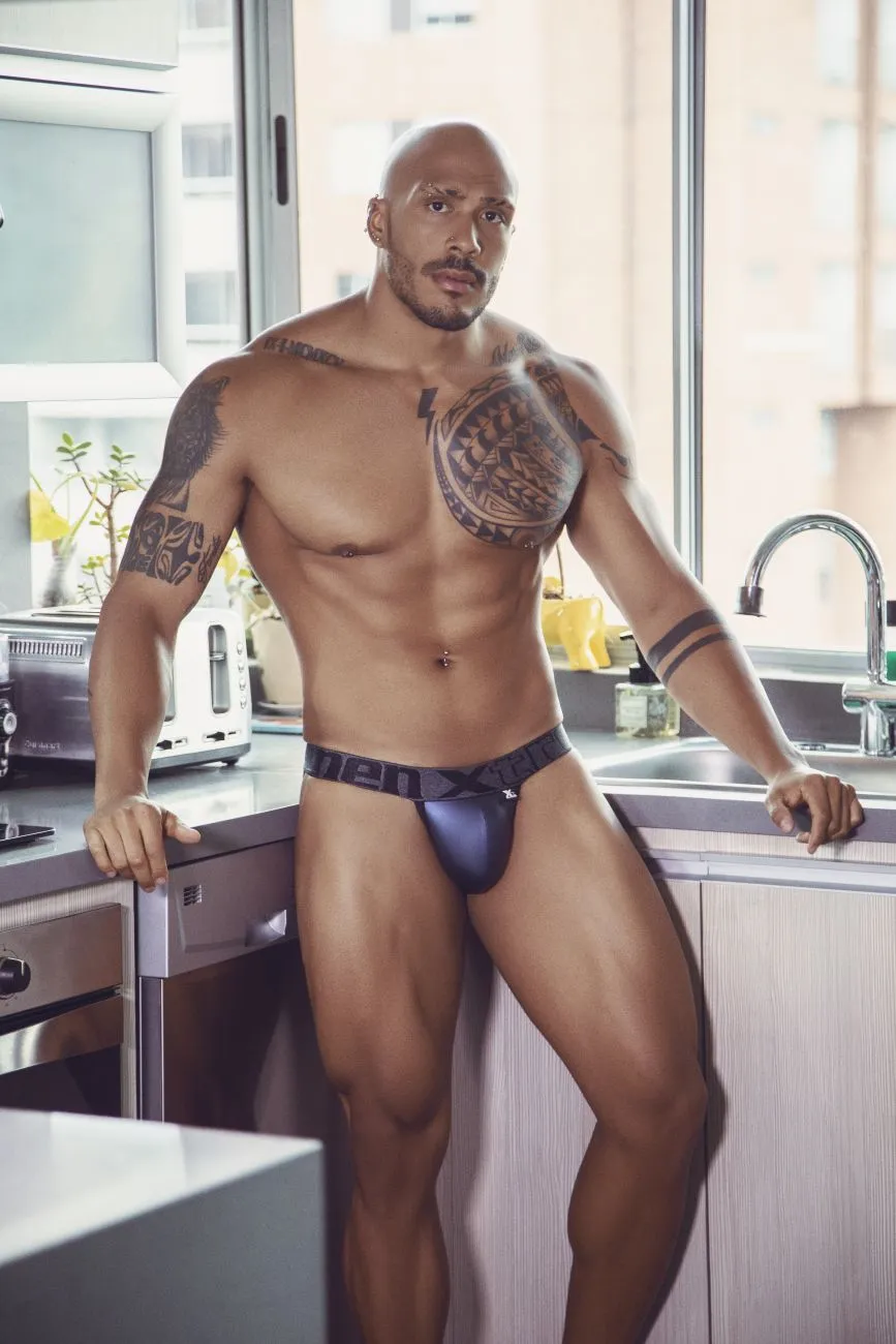 Xtremen 91109 Faux Leather Bikini Navy