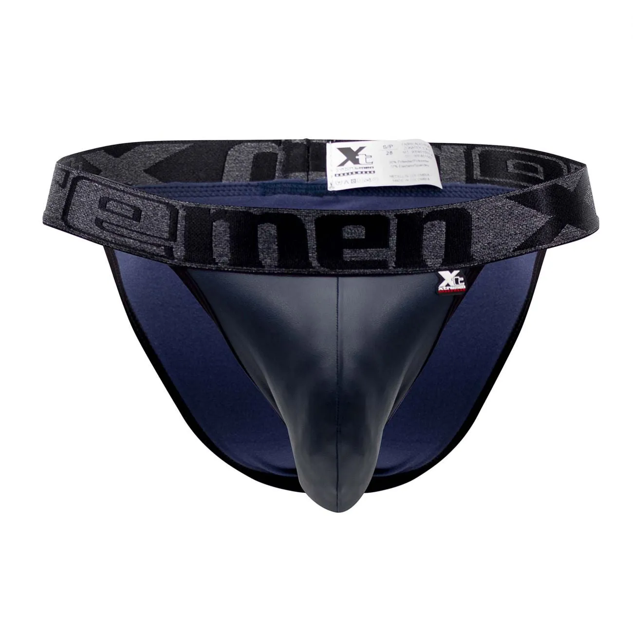 Xtremen 91109 Faux Leather Bikini Navy