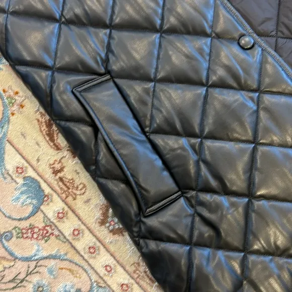 Zara faux leather long jacket